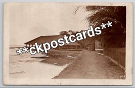 Hawaii Outrigger Canoe Club Entrance Dance Hall Honolulu Rare RPPC Postcard G46 - $299.95