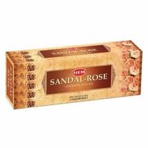 HEM Sandal Rose Masala Incense Sticks Fragrance Pack of 6 Essences 120 S... - £10.11 GBP