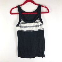 Lululemon Run: Ta Ta Topper Tank Top Drawstring Black Groovy Stripe Nimb... - £15.06 GBP