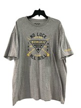 Columbia PFG Men’s Gray T-Shirt Short Sleeve 2XL Fishing No Luck All Skill - $13.54