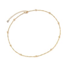 Gold Dainty Choker Necklace,14K Gold Plated Tiny for - £37.41 GBP