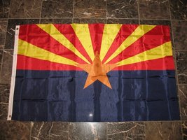 3x5 Arizona State Sewn Solarmax Nylon 210D Flag 3&#39;x5&#39; Banner with clips - $28.88