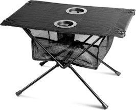 Zune Lotoo Portable Camping Table Folding, Small Beach Table Foldable With Drink - £34.36 GBP