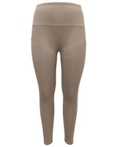 allbrand365 designer Womens High-Waist Side-Pocket 7/8 Leggings,Coconut,Small - £35.60 GBP