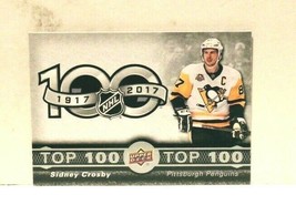 2017-18 Upper Deck Tim Hortons Top 100 Sidney Crosby #TOP-1 - £3.91 GBP