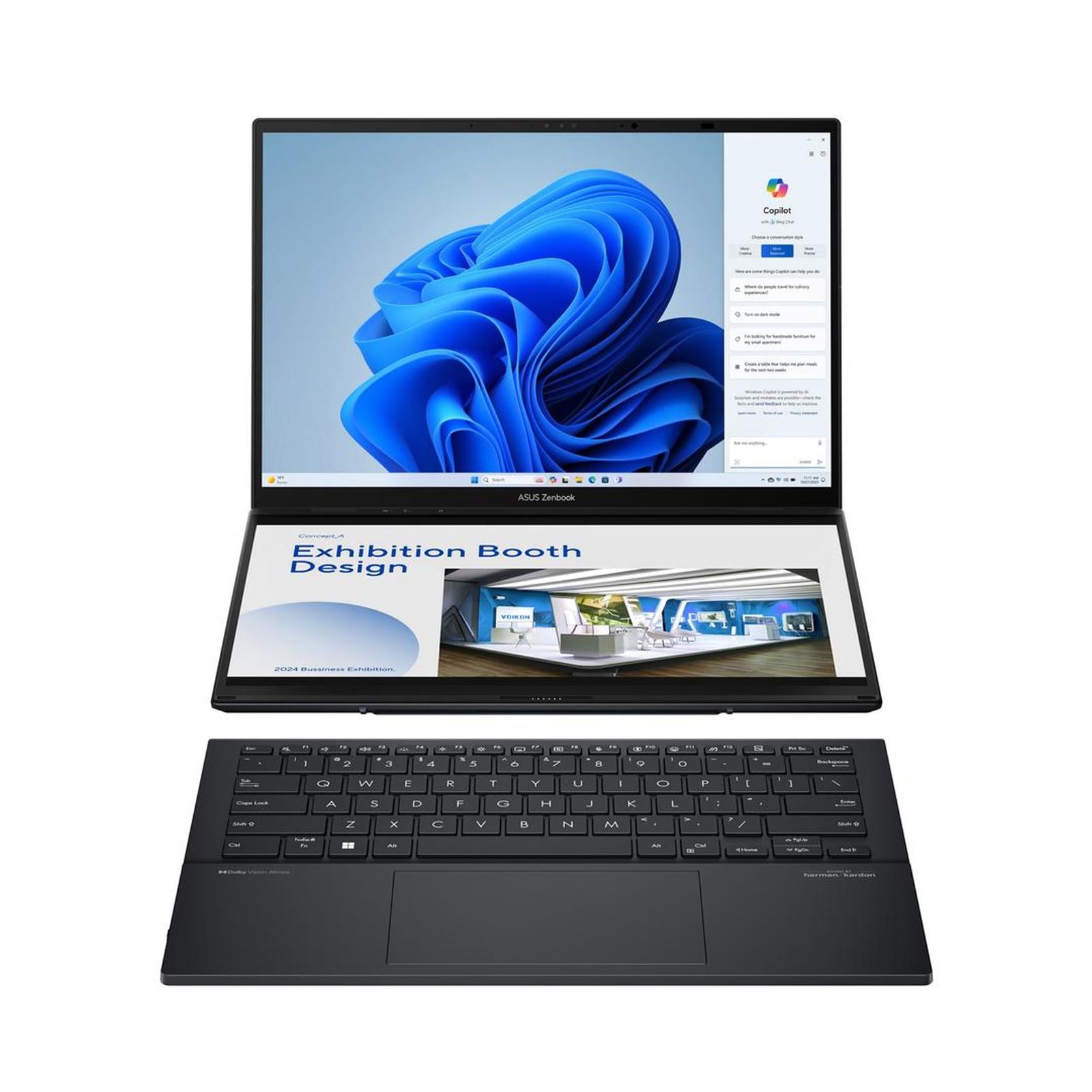 ASUS Zenbook DUO Dual 14&quot; OLED 3K 120Hz Touchscreen Laptop Intel Core Ul... - $2,224.72
