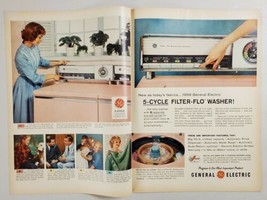 1958 Print Ad General Electric 5-Cycle Filter-Flo Washers Louisville,Ken... - £13.65 GBP