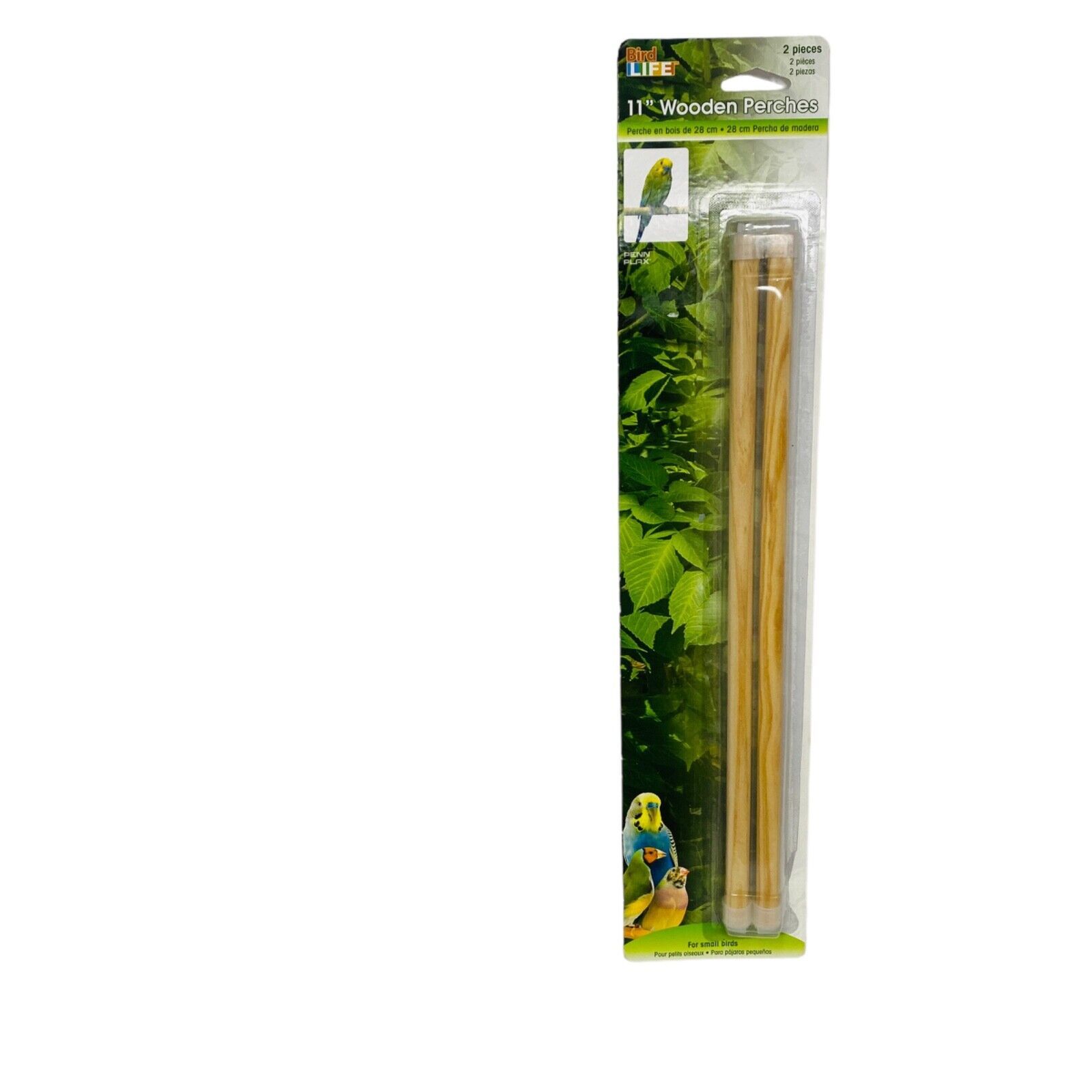 Bird Life Penn Plax 11" Wooden Perches2 pieces for Bird Cages - £7.11 GBP