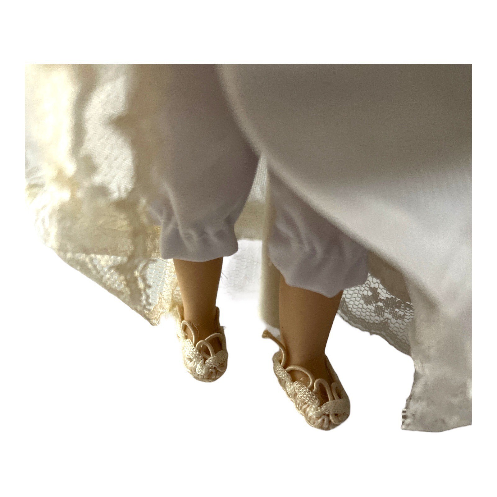 Porcelain First Communion Doll – 7.5" – White Satin Dress, Veil & Cross Necklace Item image 8