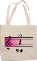 Make Your Mark Design Quarter Rest And Fermata: Shh Funny Reusable Tote Bag For  - £17.30 GBP