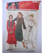 Vintage 1970s Butterick Pattern 6263 Peasant Dress &amp; Bolero Vest 8 10 12... - $11.99