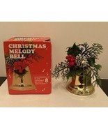 Vintage Working Christmas Melody Bell Decor Plays 8 Holiday Songs Origin... - $22.95