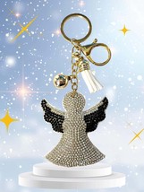 Crystal Angel Wing Keychain - Elegant Rhinestone Tassel Charm for Handba... - $126.80 MXN