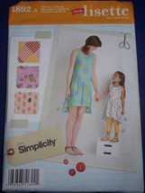 Simplicity Child’s Dress &amp; Cropped Pants &amp; Misses Dress Size XS-XL #1893 Uncut - £4.67 GBP