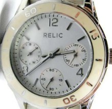 Relic by Fossil ZR15582 Hannah White Silicone Strap Watch Analog Quartz New Batt - £30.16 GBP