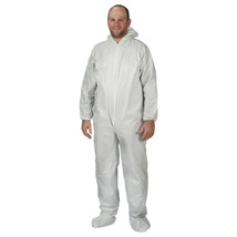 25 pair Large size Safety Zone Breathable Barrier Disposable Coveralls L... - £31.71 GBP