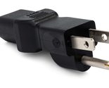 Hosa PWA-486 NEMA 5-15R to NEMA 5-15P Right Angle Power Adaptor,Black - $13.60