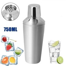24OZ Cocktail Shaker Stainless Steel Martini Bartender Mixer Drink 0.75L New - £8.85 GBP