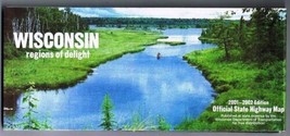 Wisconsin Official State Highway Road Map 2001 Cover Lake Buckle Up Gove... - $5.80