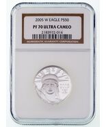 2005-W .9995 Platinum Statue of Liberty 1/2 Oz. Bullion Coin NGC PF70 UCam - $24,423.73 MXN