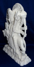 14&quot; Marble Goddess Maa Durga Marble Sculpture Handmade Fine Statue Decor Art - £466.22 GBP