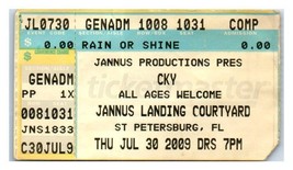CKY Concert Ticket Stub July 30 2009 St. Petersburg Florida - $10.39