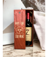 Engraved Wood Wine Box Make Time For Wine Clocks Home Décor Gift Birthday - $649.56 MXN