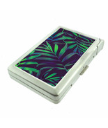 Palm Leaf Em3 100&#39;s Size Cigarette Case with Built in Lighter Metal Wallet - £17.45 GBP