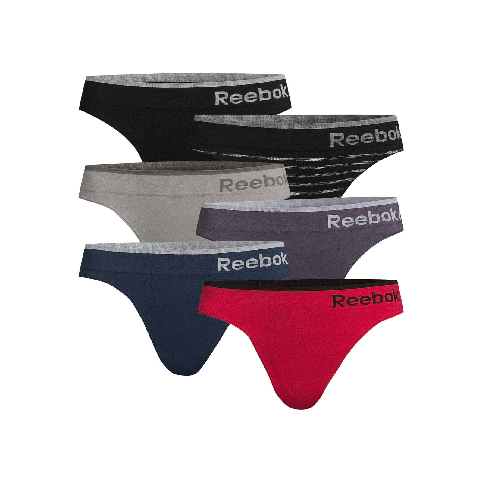 Reebok Women's Seamless Thong, 6-Pack Size and similar items