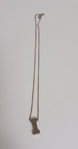 Vintage Beeline Letter I Necklace Goldtone 18&quot; Marked - $151.63 MXN