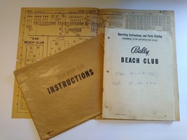 Beach Club Pinball Bingo Service Manual And Game Schematic 1953 Original... - $49.40