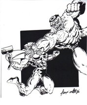 COMICS ART/ THOR vs HULK  (11X17  Glossy Print) - $548.17 MXN