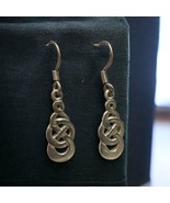 Vintage Sterling Silver Ireland Celtic Knot Dangle Earrings - $30.43