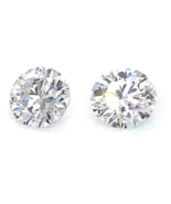 Lot of 2 CVD Lab Grown Round Cut Diamonds IGI Certified TCW = 2.19 Cts G... - $6,969.45