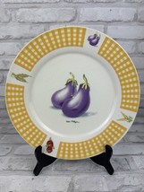 Tabletops Unlimited Fresh Vegetable Dinner Plate 10.75&quot; Eggplant Yellow ... - $7.22