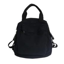Fashion Canvas Women Bag Solid Color Retro Small Backpack Female College School  - $164.72