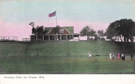 La Crosse Wisconsin Wi~Country Club~Clubhouse &amp; Golf Course~Postcard - £8.80 GBP