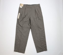 Deadstock Vintage 90s Streetwear Mens 36x30 Pleated Cuffed Wide Leg Chino Pants - £55.35 GBP