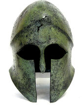 100% Bronze Ancient Greek Helmet from Thessaly Museum Replica Reproduction - $840.51
