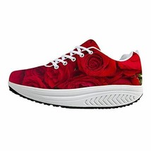 For U Designs Rocker Sole Women&#39;s Shoes - Red Rose - Size 41 (Size 10-10.5) - £36.45 GBP