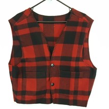 Buffalo Wings USA Red Wool Plaid Removable Button In Coat Jacket Liner I... - £44.28 GBP