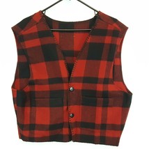 Buffalo Wings USA Red Wool Plaid Removable Button In Coat Jacket Liner I... - £43.72 GBP