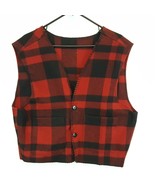 Buffalo Wings USA Red Wool Plaid Removable Button In Coat Jacket Liner I... - £44.42 GBP