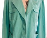 Women’s Liz Claiborne First Issue Size 3 Button Down Turquoise Coat   SK... - £5.48 GBP