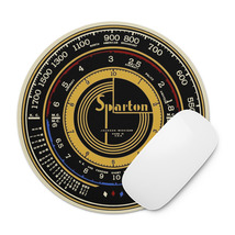 Sparton 867 Radio Dial Mouse Pad – Round 8" | Vintage Shortwave &amp; Police - $9.97