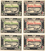 Germany 5 Towns 10 Notes Notgeld Set Unc~Eutin~Plon~Lutienburg~Scharbeutz~More~ - £14.32 GBP