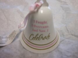 Hallmark "I Fought, I Overcame, &amp; Now I Celebrate Cancer Bell" 2022 Orna... - $16.78