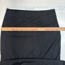J.Jill Faux Suede Maxi Skirt Womens 12 Black Long Peplum Ruffle Hem Side Zip - £18.97 GBP