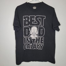 Star Wars Mens Shirt Med Darth Vader Galaxys Best Dad In the Galaxy Short Sleeve - £10.20 GBP