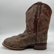 Dan Post Harvey DP4905 Mens Brown Elephant Print Pull On Western Boots Size 12 D - £79.12 GBP